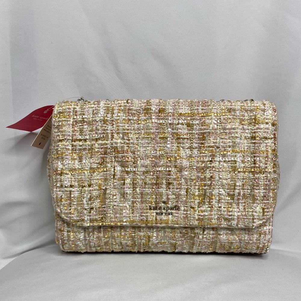 Kate Spade Quilted Tweed Emelyn Bag Neutral